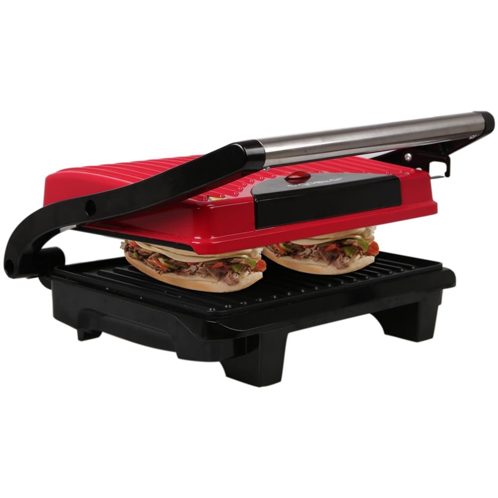 Warme 30hhh - Panini Maker / griglia, Pressa A Sandwich, Griglia Elettrica, 700 Watt, Fredda Al Tocco, Antiaderente, Indicatore Luminoso, Rossa. Design Esclusivo. - Foto 2