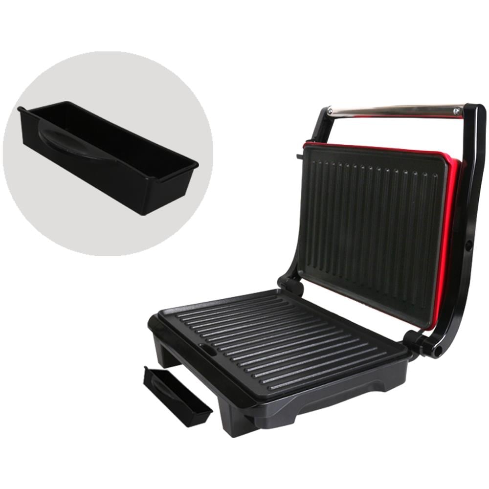 Warme 30hhh - Panini Maker / griglia, Pressa A Sandwich, Griglia Elettrica, 700 Watt, Fredda Al Tocco, Antiaderente, Indicatore Luminoso, Rossa. Design Esclusivo. - Foto 8