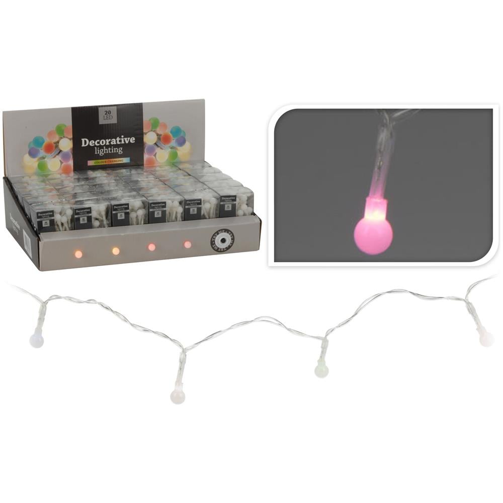 20 Led Multicolor Batteria Luci Di Natale Addobbi Presepe 1 Confezione - Foto 1
