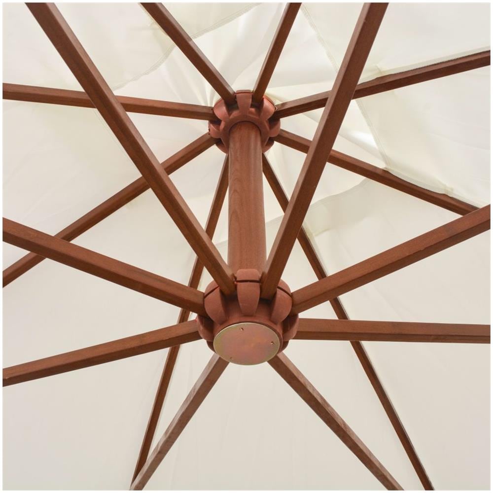 Ombrellone Pensile 300x300 Cm Palo In Legno Bianco - Foto 2