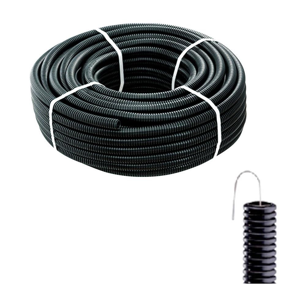 Matassa Tubo Corrugato Flessibile Nero 100mt Ø20mm Tirafilo Anima Tf01020nt100 - Foto 1