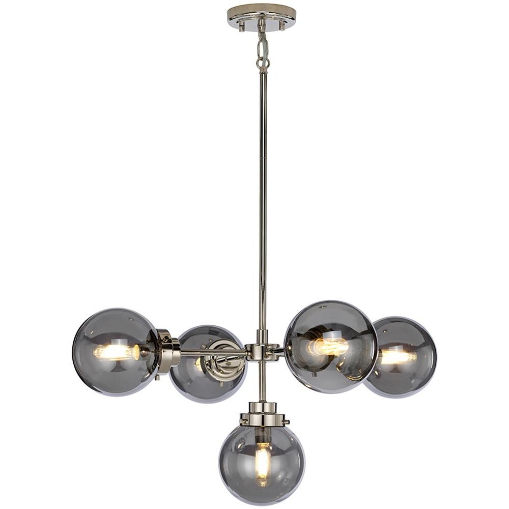 Lampada A Sospensione A 1 Luce, Nichel Spazzolato, E27 - Foto 1