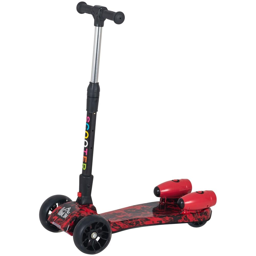 Monopattino KOMFOTTEU Per Bambini Con 2 Ruote LED – In Alluminio Pieghevole, Altezza Regolabile 63-85 Cm, Carico 70 Kg, Per Bambini Da 4 A 13 Anni