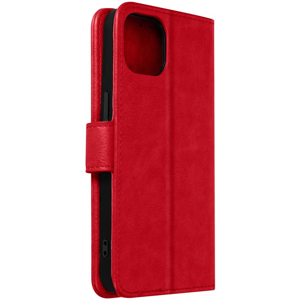 Custodia Per Iphone 13 Con Portacarte E Funzione Supporto Rossa - Foto 2