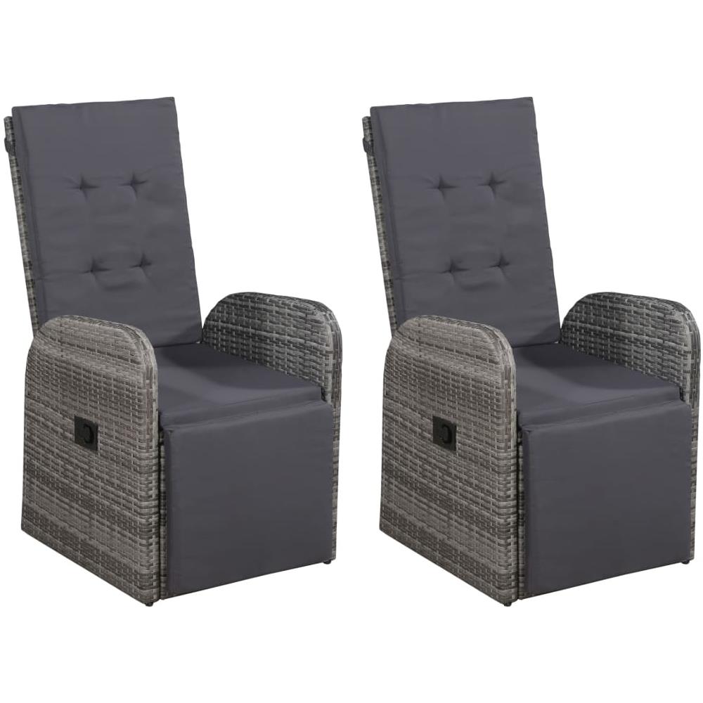 Set Mobili da Pranzo per Giardino 5 pz Grigio - Foto 3
