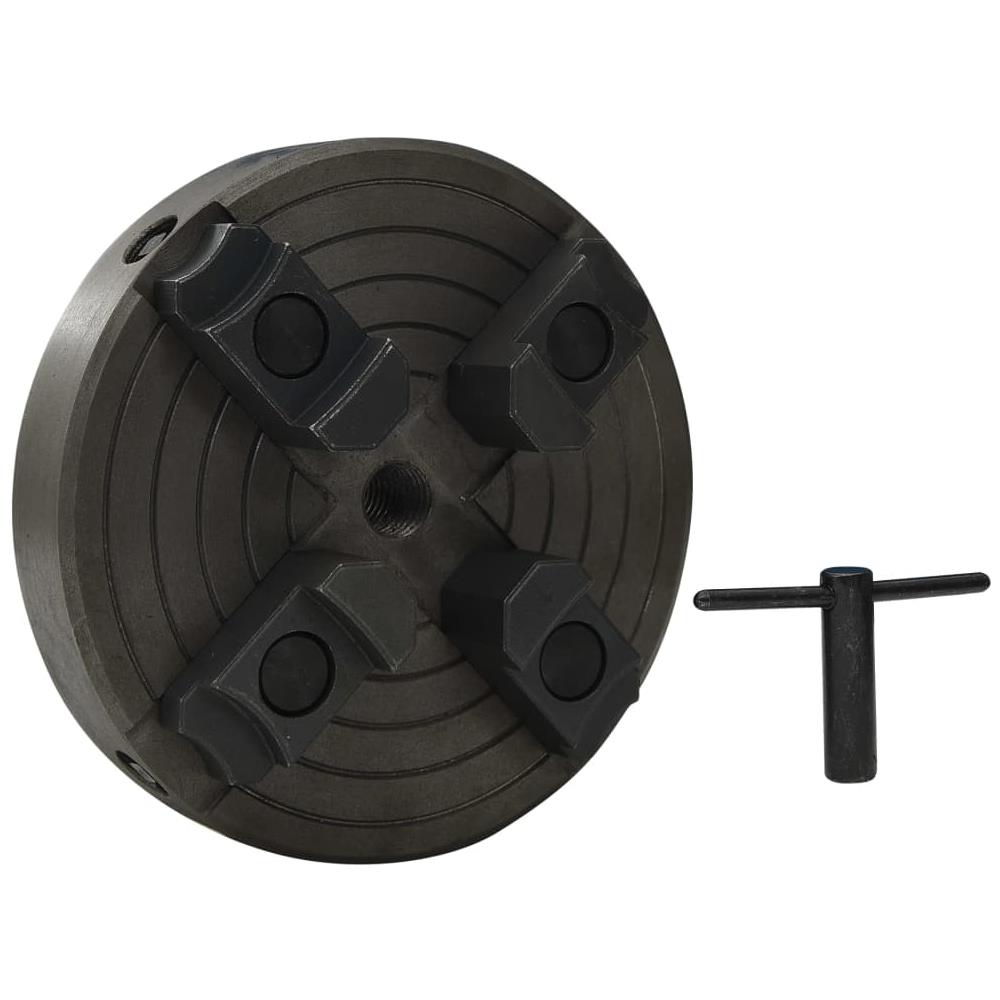 Mandrino Legno a 4 Griffe Connessione Acciaio Nero M18 150x63mm - Foto 2