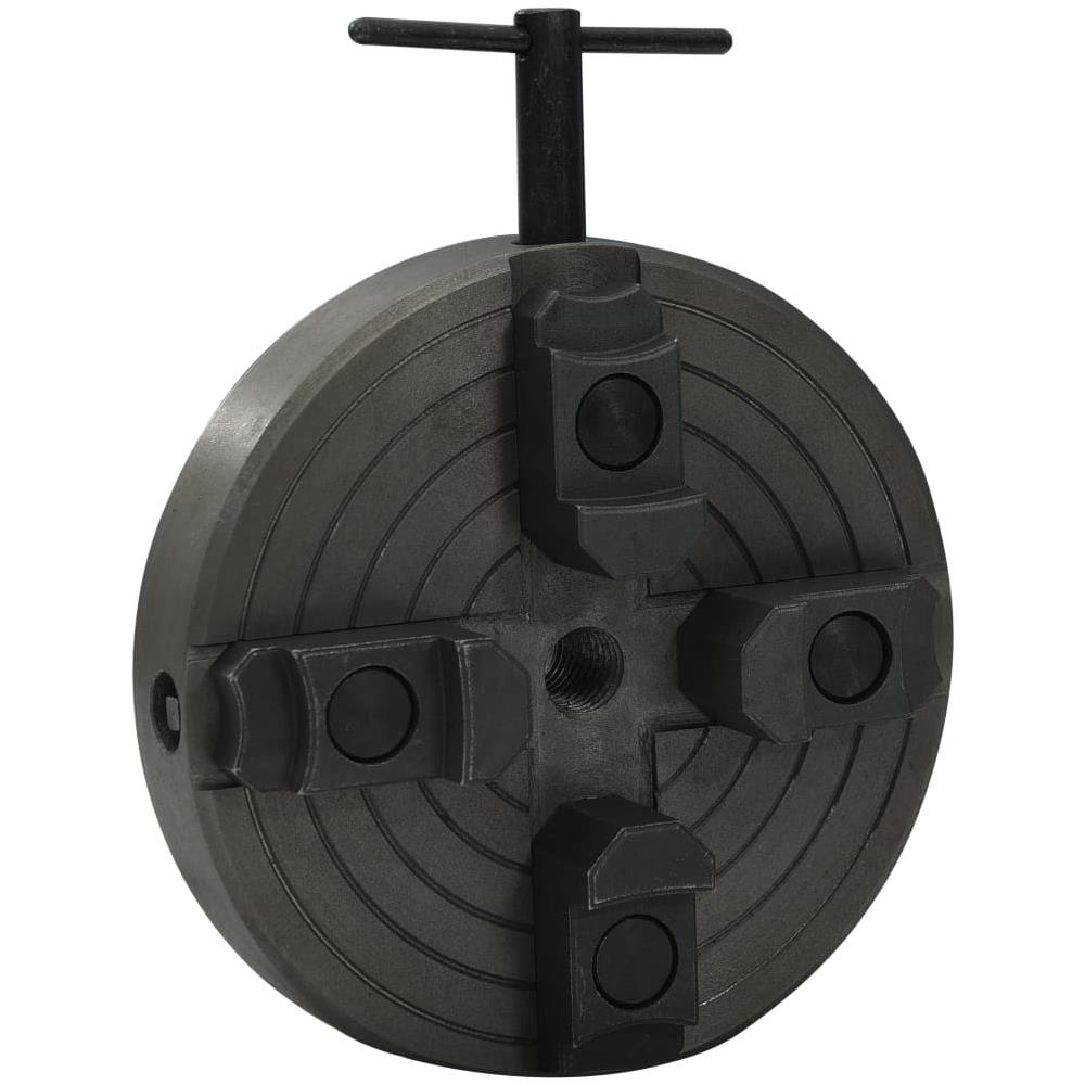 Mandrino Legno a 4 Griffe Connessione Acciaio Nero M18 150x63mm - Foto 1