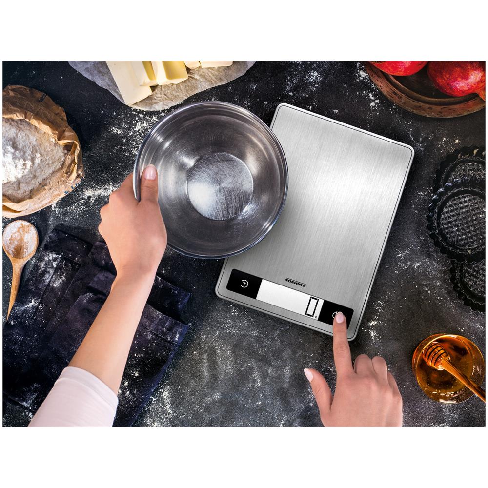 Bilancia da Cucina Digitale Page Profi 200 Con Display LCD Retroilluminato Superficei in Vetro (15kg 1g) Colore Acciaio Inossidabile - Foto 8
