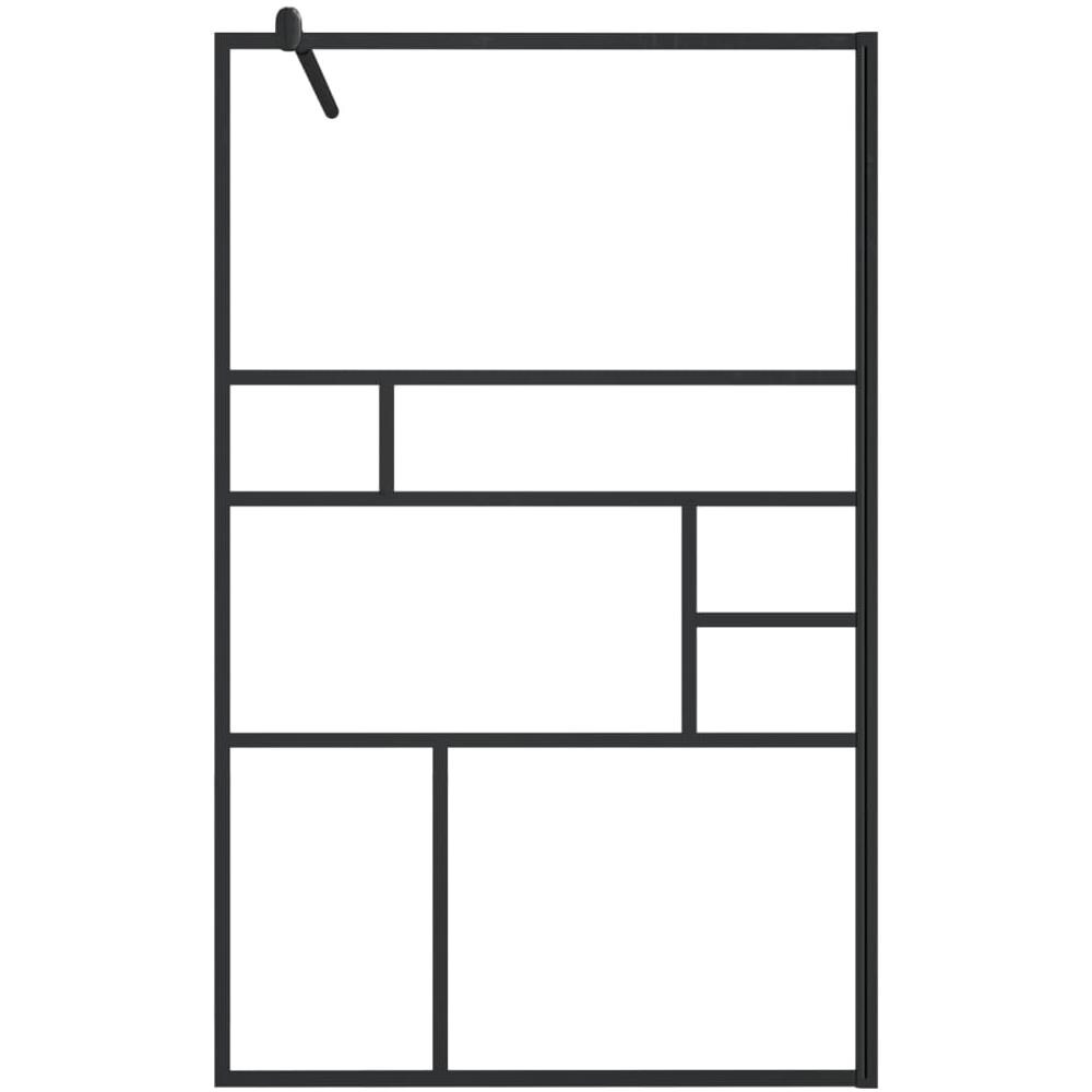 Parete Doccia Walk-in In Vetro Trasparente Esg Nera 100x195 Cm - Foto 2