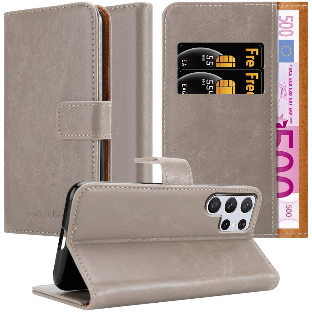 Cadorabo Custodia Compatibile Con Samsung Galaxy S22 Ultra In Marrone Cappuccino - Coperchio Protettiva Con Chiusura Magnetica, Funzione Stand E Tasca Per Le Carte - Foto 1