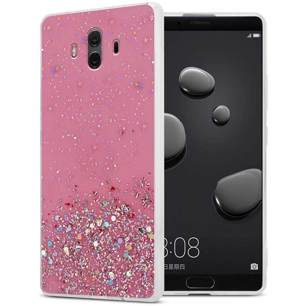 Custodia Compatibile Con Huawei Mate 10 / Nova 2i In Rosa Con Glitter - Coperchio Protettivo In Silicone Tpu Flessibile Con Glitter Scintillanti - Foto 1