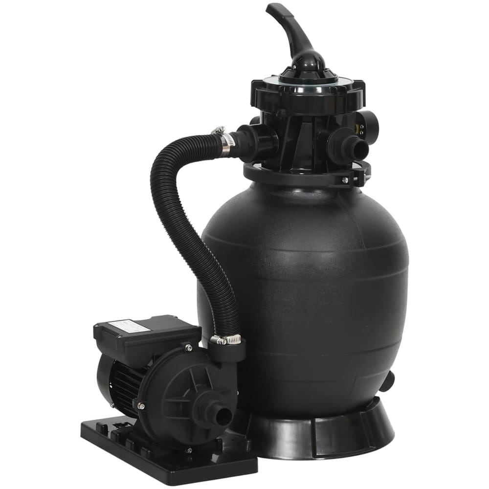 Filtro A Sabbia Per Piscina Con Valvola A 6 Vie Nero - Foto 1