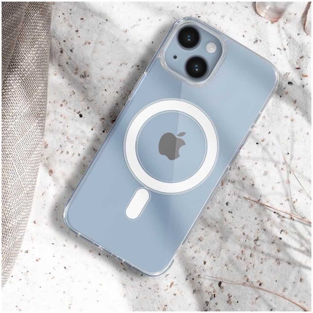 Cover Magsafe Iphone 14 Bi-materiale Angoli Rinforzati Swissten Trasparente - Foto 5