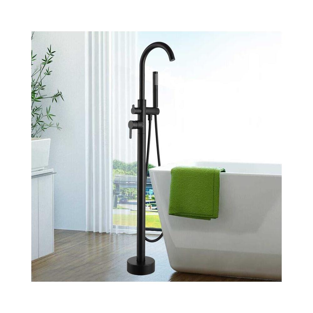 Rubinetto per vasca da bagno indipendente, Blackswan, tipo M50, modello nero opaco, misura 117 cm - Foto 2