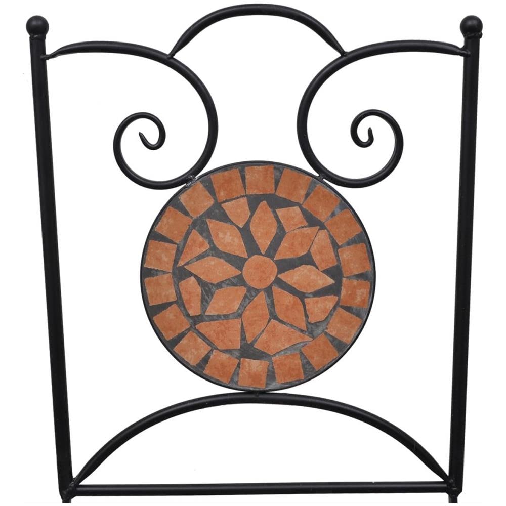 Tavolo da Bistro 60 cm con Mosaico e 2 Sedie Colore Terracotta - Foto 18