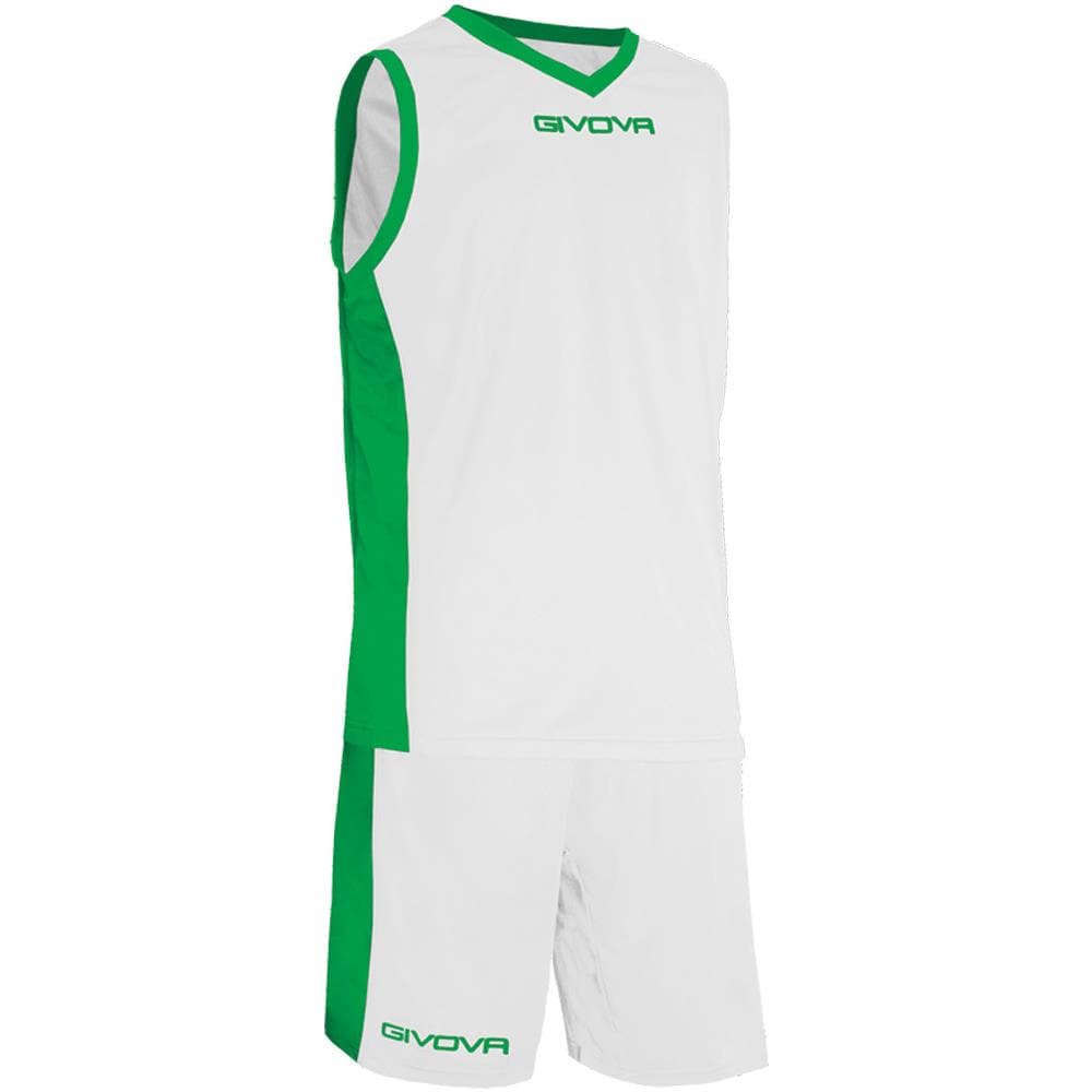 Kit Power - Completino Da Basket - Maglia Smanicata E Pantaloncino Di Colore Bianco / verde Taglia S - Foto 1