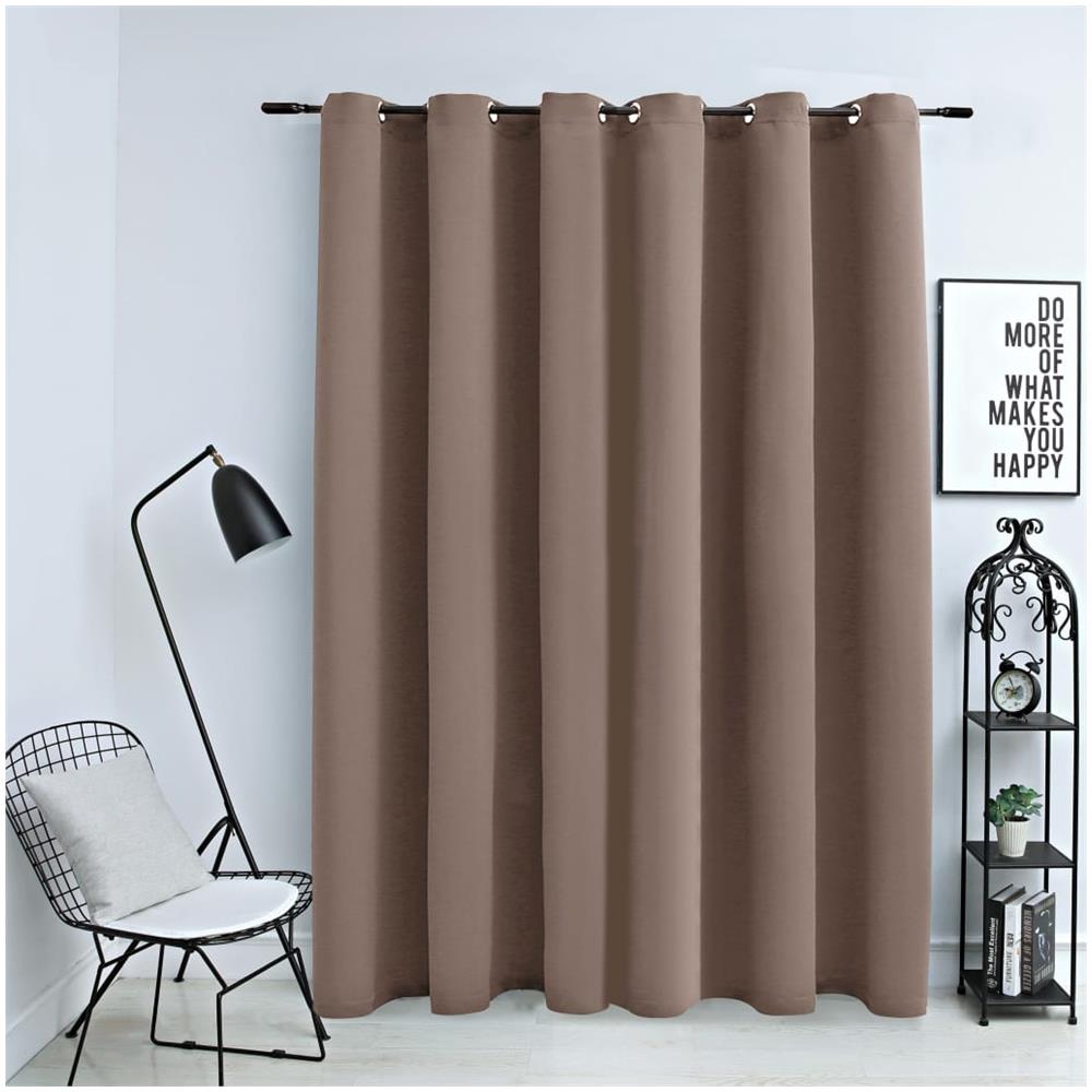 Tenda Oscurante Con Anelli In Metallo Grigio Talpa 290x245 Cm - Foto 1