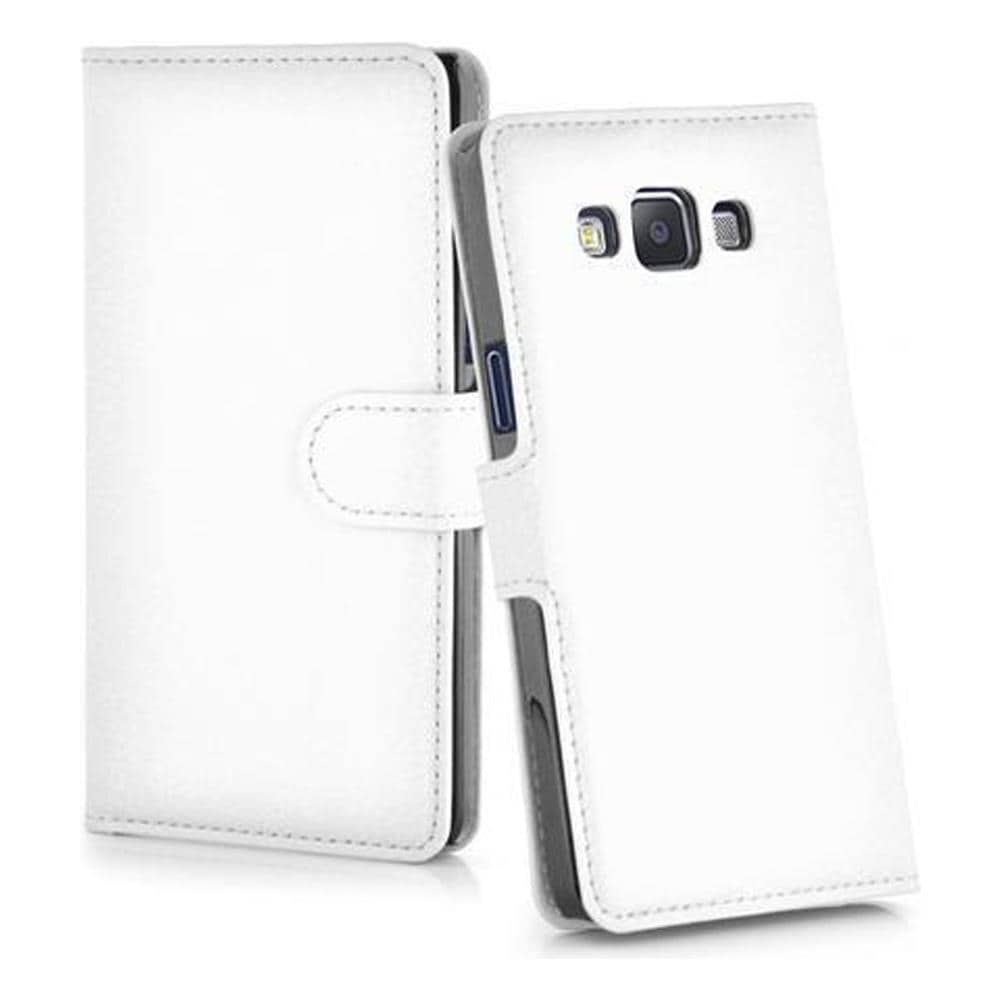 Custodia Compatibile Con Samsung Galaxy A3 2015 In Bianco Fumo - Coperchio Protettiva Con Chiusura Magnetica, Funzione Stand E Tasca Per Le Carte - Foto 5