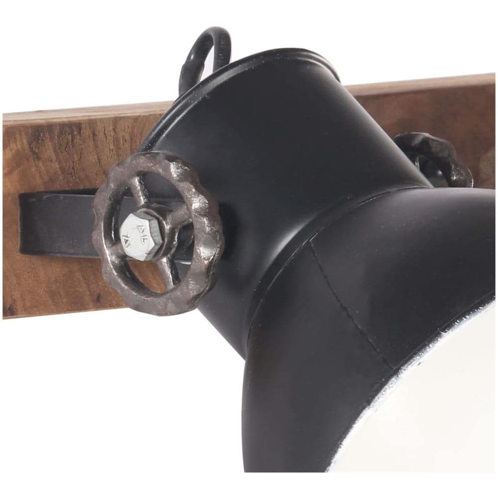 Lampada Da Parete Stile Industriale Nero Spento 45x25 Cm E27 - Foto 9