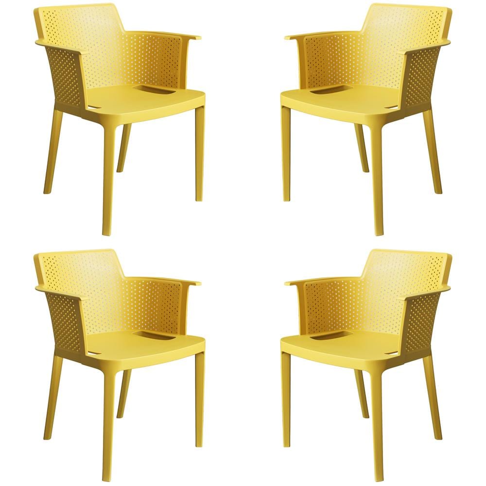 Makka - Poltrona Da Esterno Ed Interno In Plastica Set Da 4 - Foto 1