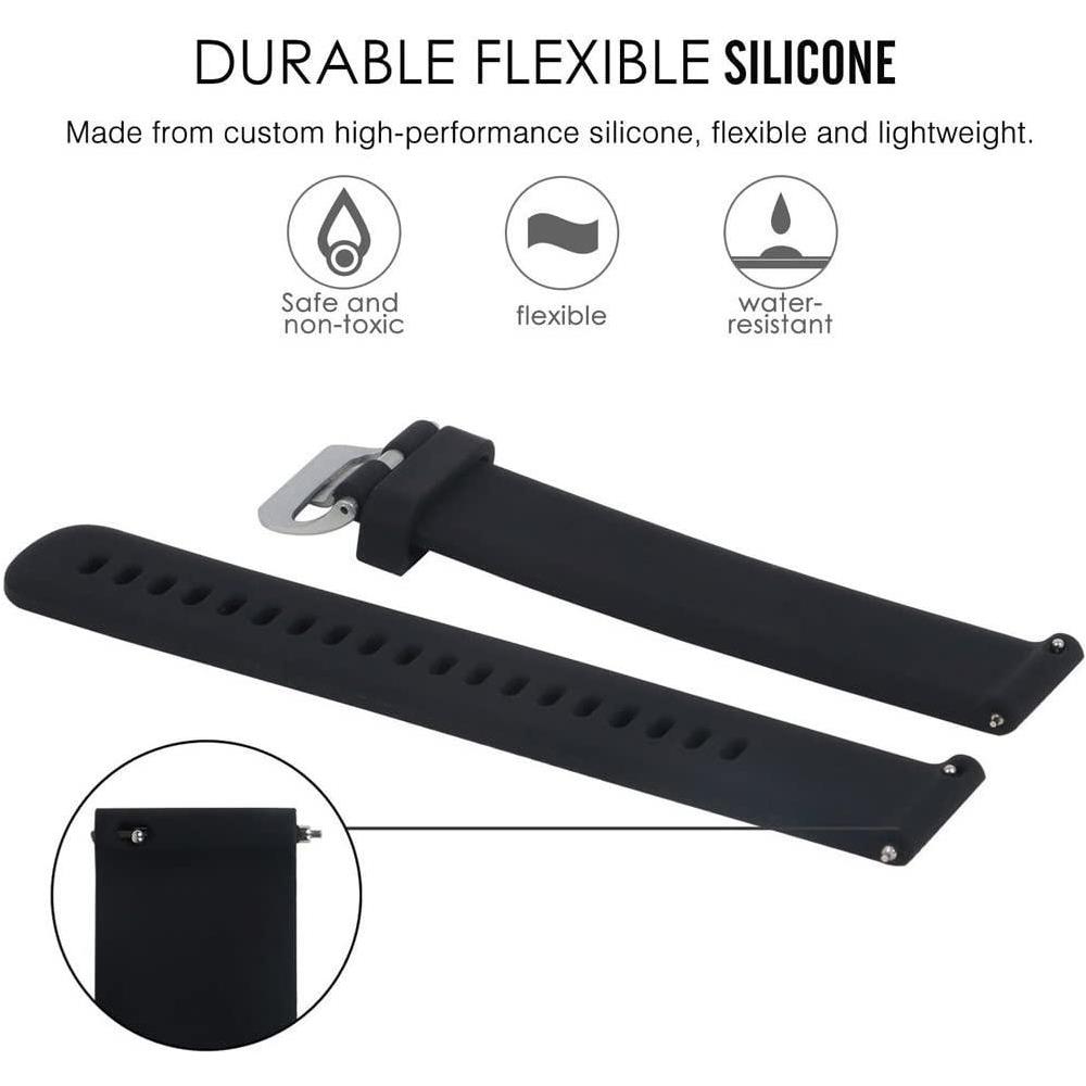 Bracciale Compatibile Con Garmin Vivoactive 3/move/forerunner (20 Mm) Tpu Nero - Foto 2