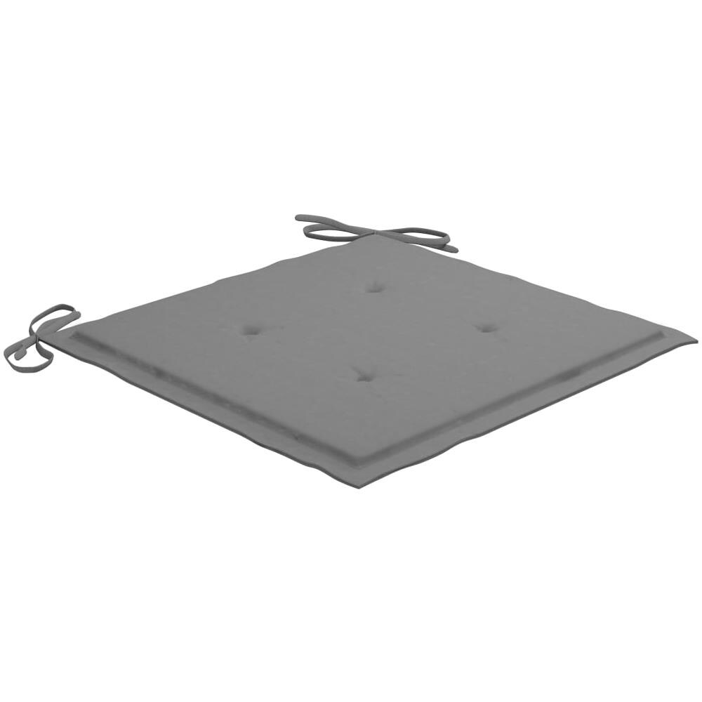 Cuscini per Sedie da Giardino 6 pz Grigi 50x50x4 cm Tessuto - Foto 2