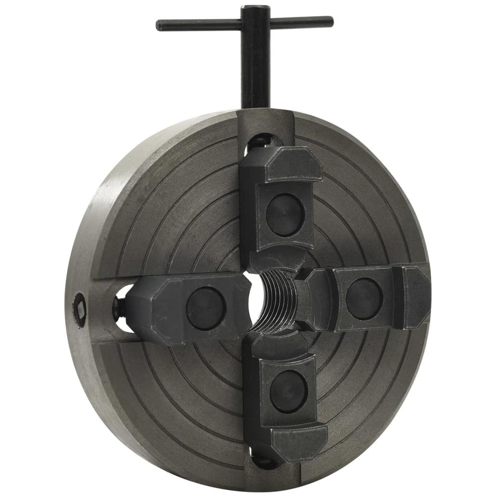Mandrino Legno A 4 Griffe Connessione Acciaio Nero M33 150x63mm - Foto 1