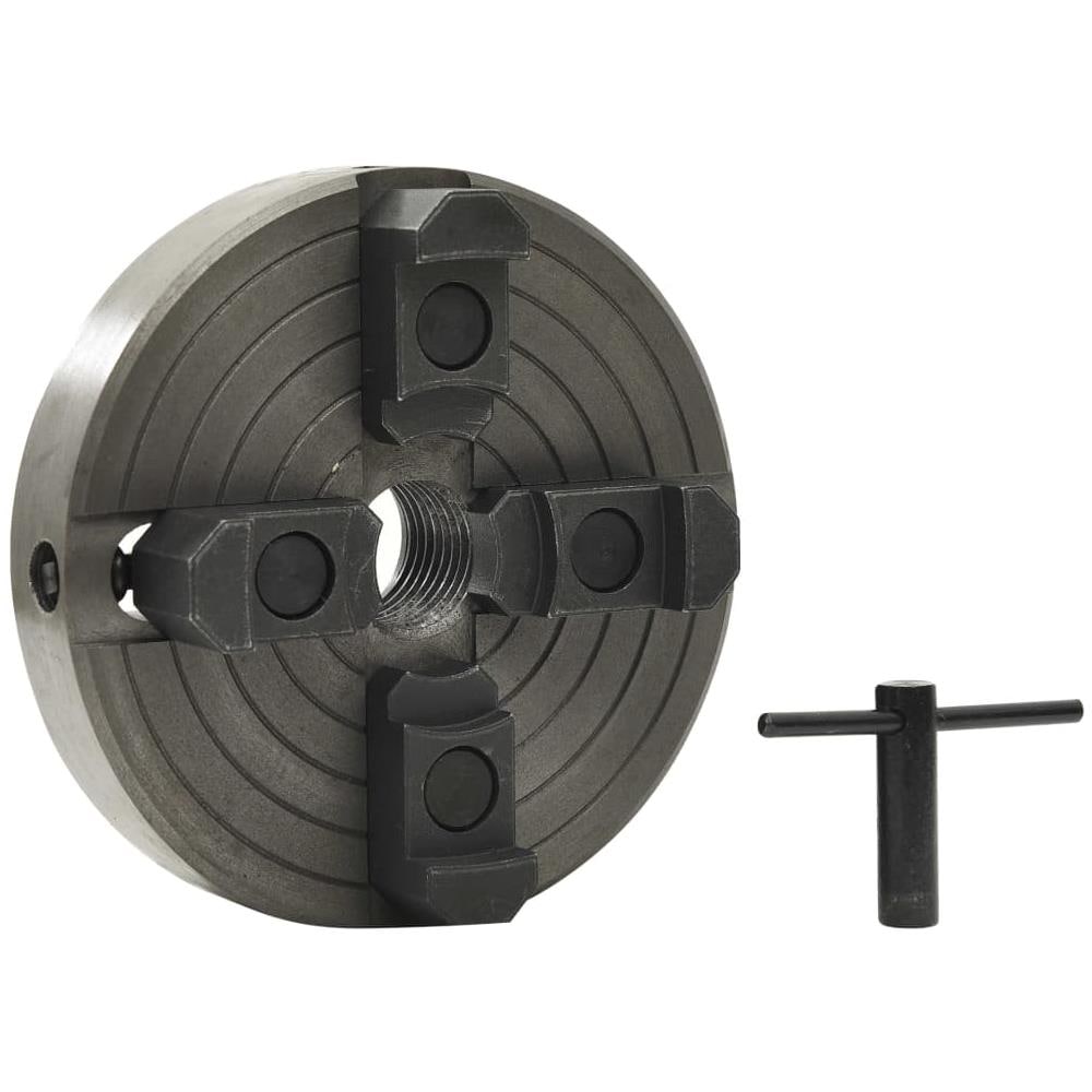 Mandrino Legno A 4 Griffe Connessione Acciaio Nero M33 150x63mm - Foto 2