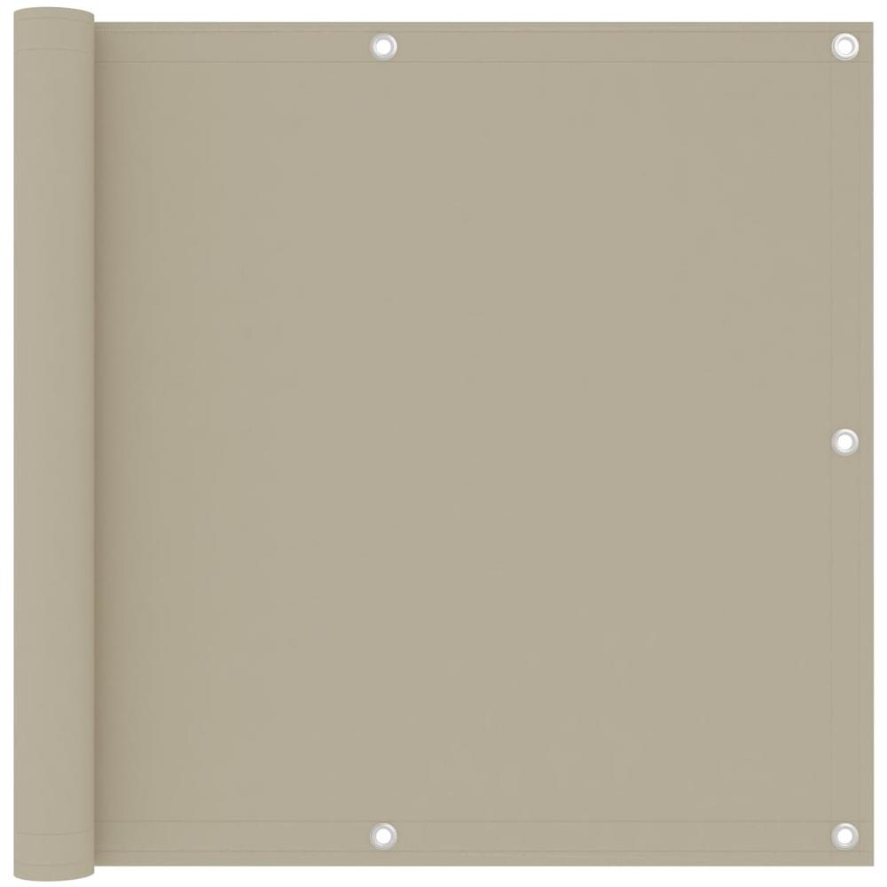 Paravento da Balcone Beige 90x500 cm in Tessuto Oxford - Foto 1