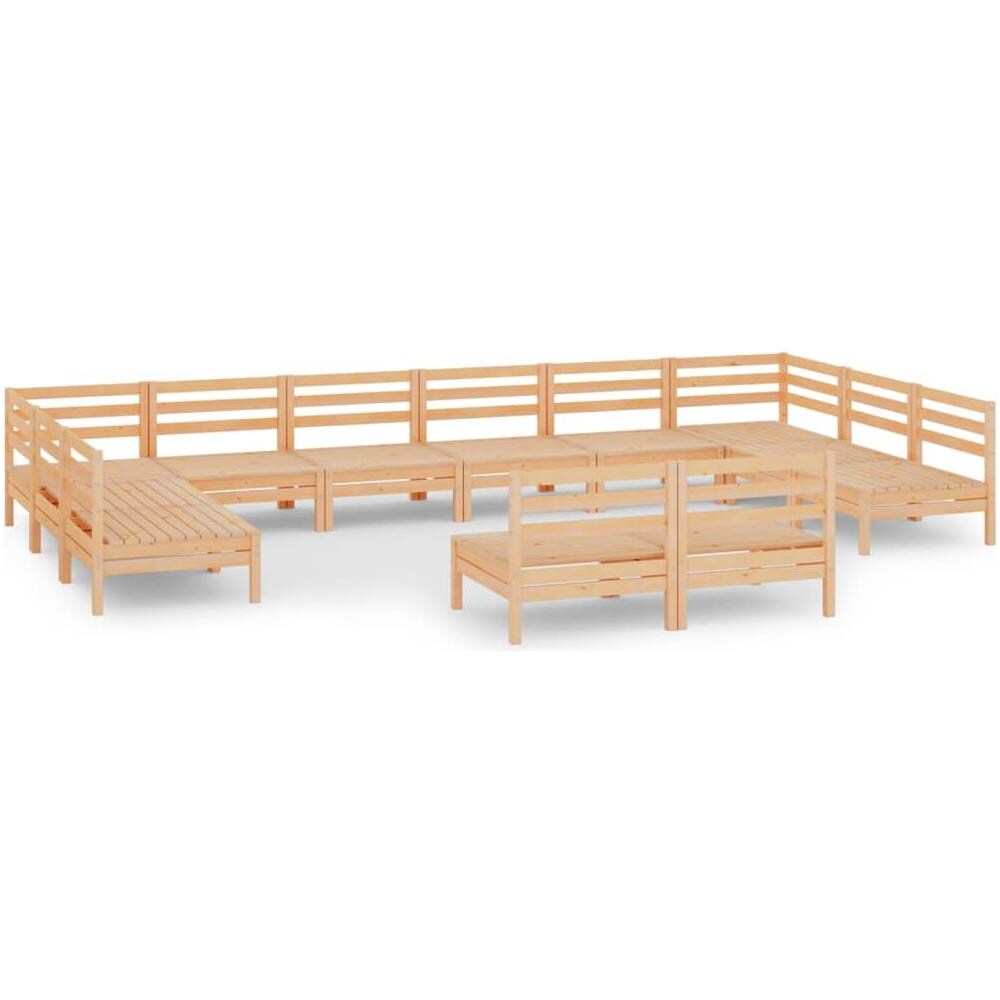 Set Salotto da Giardino 12 pz in Legno Massello di Pino - Foto 1