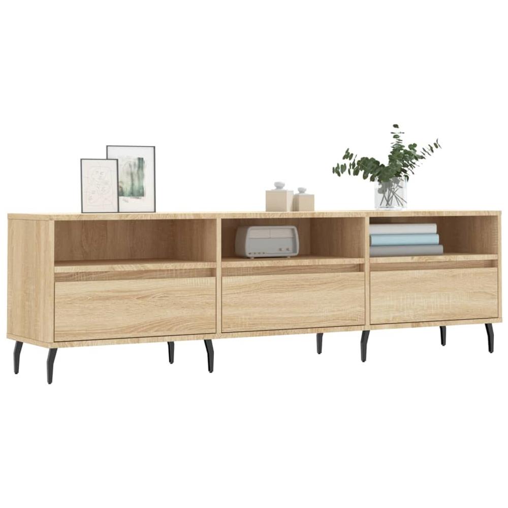 Mobile Porta Tv Rovere Sonoma 150x30x44,5 Cm Legno Multistrato - Foto 3