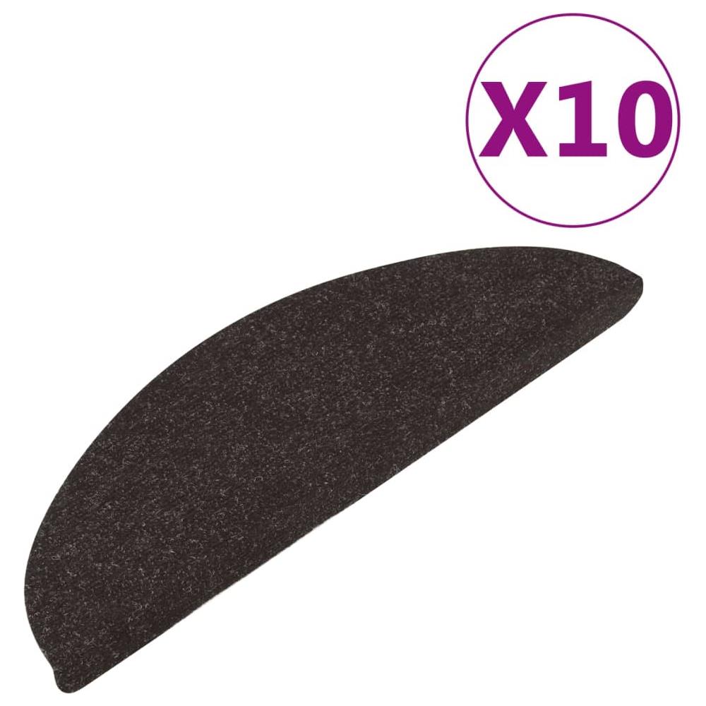 Tappetini Autoadesivi per Scale 10pz Neri 65x22,5x3,5 cm - Foto 1