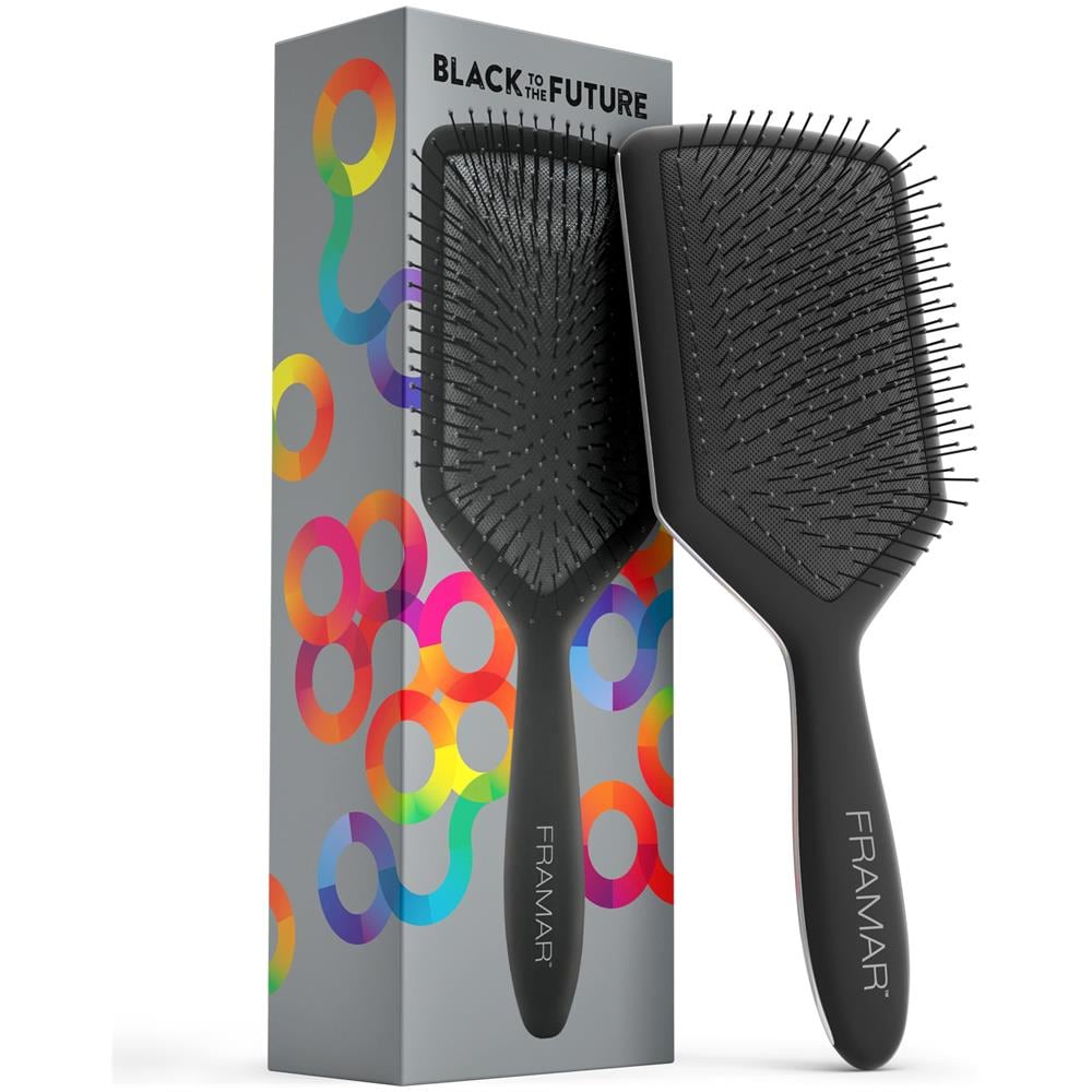 Spazzola Districante, Spazzola Paddle - Spazzola Districante Elegante, Spazzola Per Capelli No More Tangles - Spazzole Per Capelli Per Donna, Uomo E Bambino (nero) - Foto 1