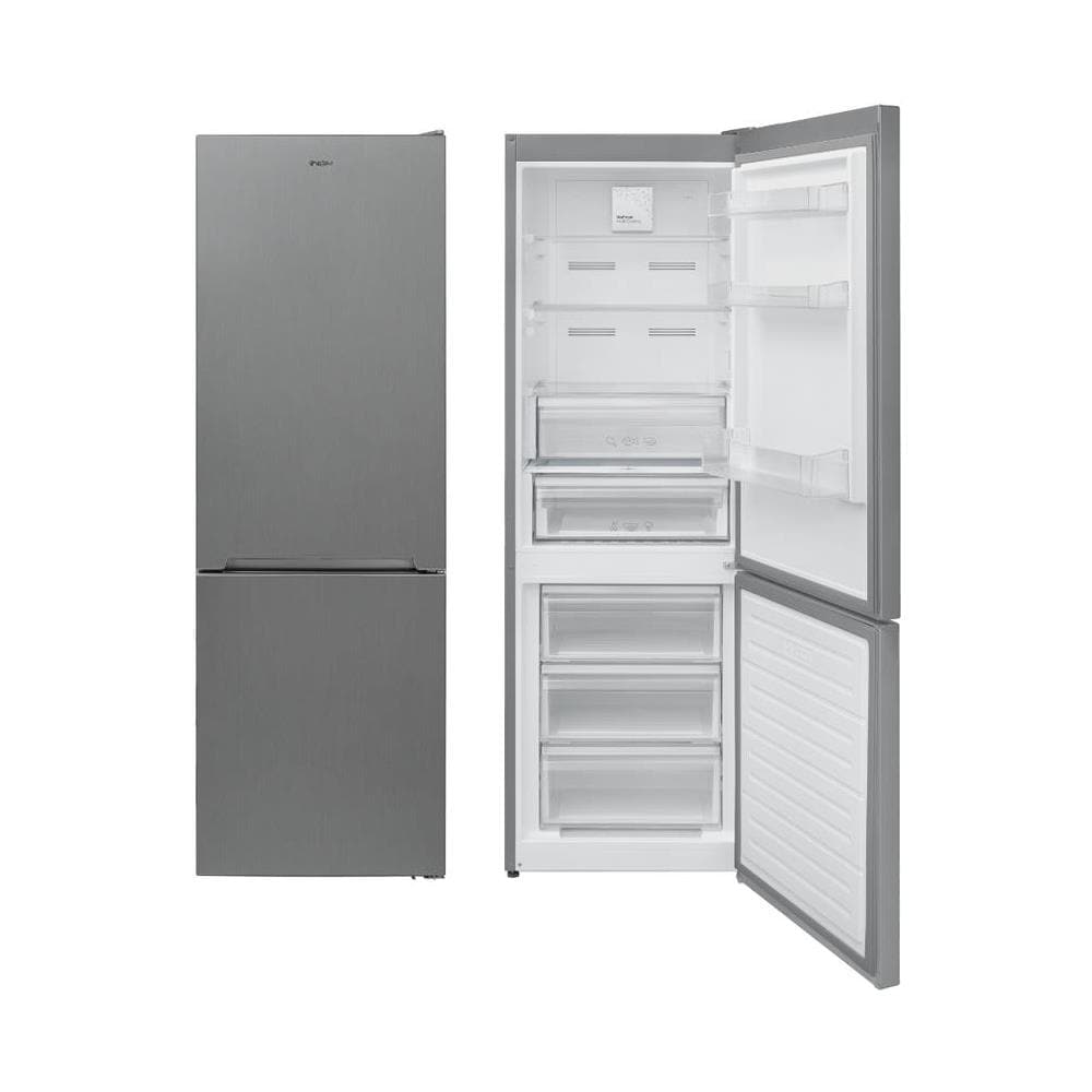 FR380XE Frigorifero con congelatore a libera installazione No Frost cm. 60 h. 186 - Acciaio inox - Volume 331 lt. (frigo /freezer: 230/101 lt.) - Classe E - Rumorosità 39 db (A) - Dimensioni LxPxA 59,5x65x186 cm - Foto 1