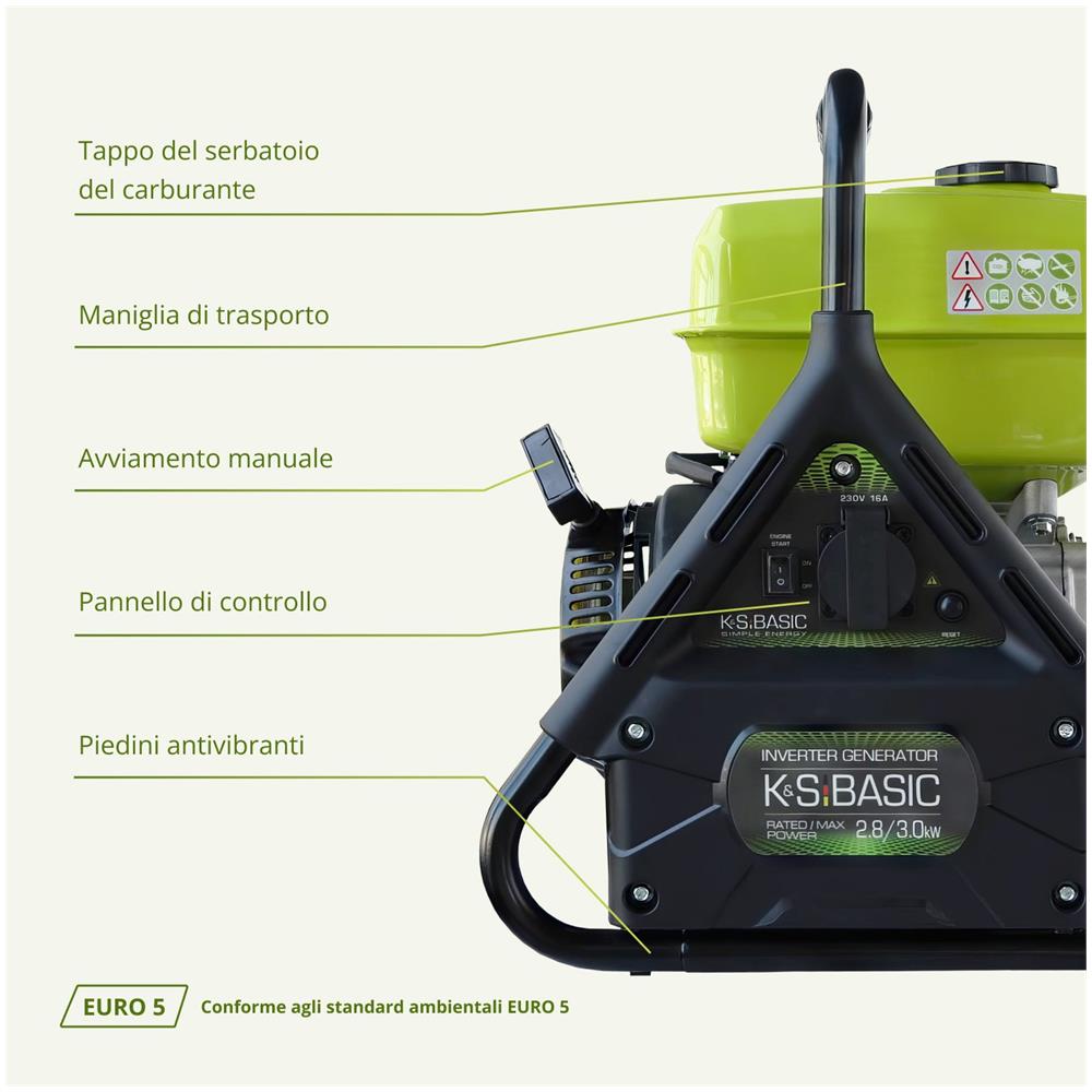 Generatore Inverter Ksb 31i Tensione, V 230 Potenza Massima, Kw 3.0 - Foto 4