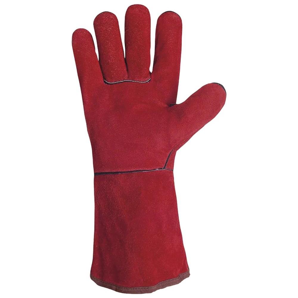 414675 Guanti Multifunzione In Pelle Rosso - Foto 2