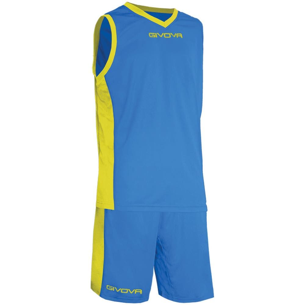 Kit Power - Completino Da Basket - Maglia Smanicata E Pantaloncino Di Colore Azzurro / giallo Taglia 3xs - Foto 1