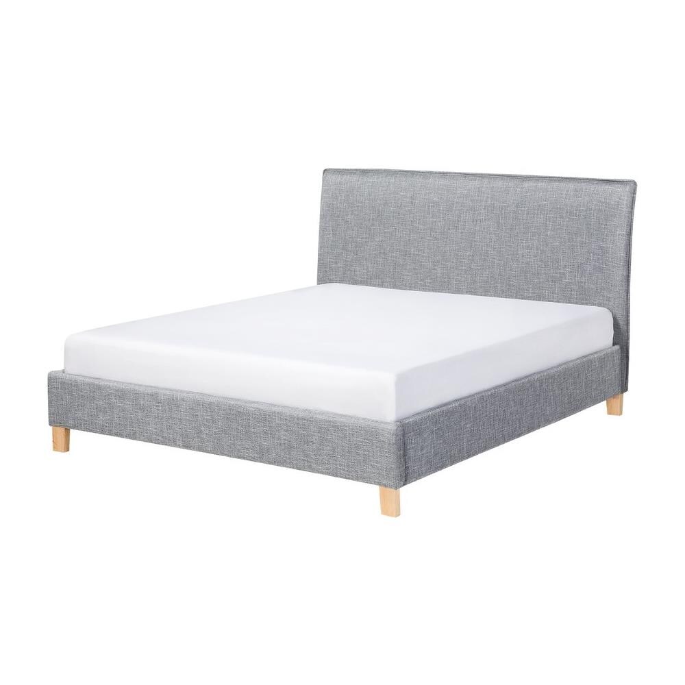 Letto Matrimoniale Moderno In Tessuto Grigio 160x200cm Sennez - Foto 1