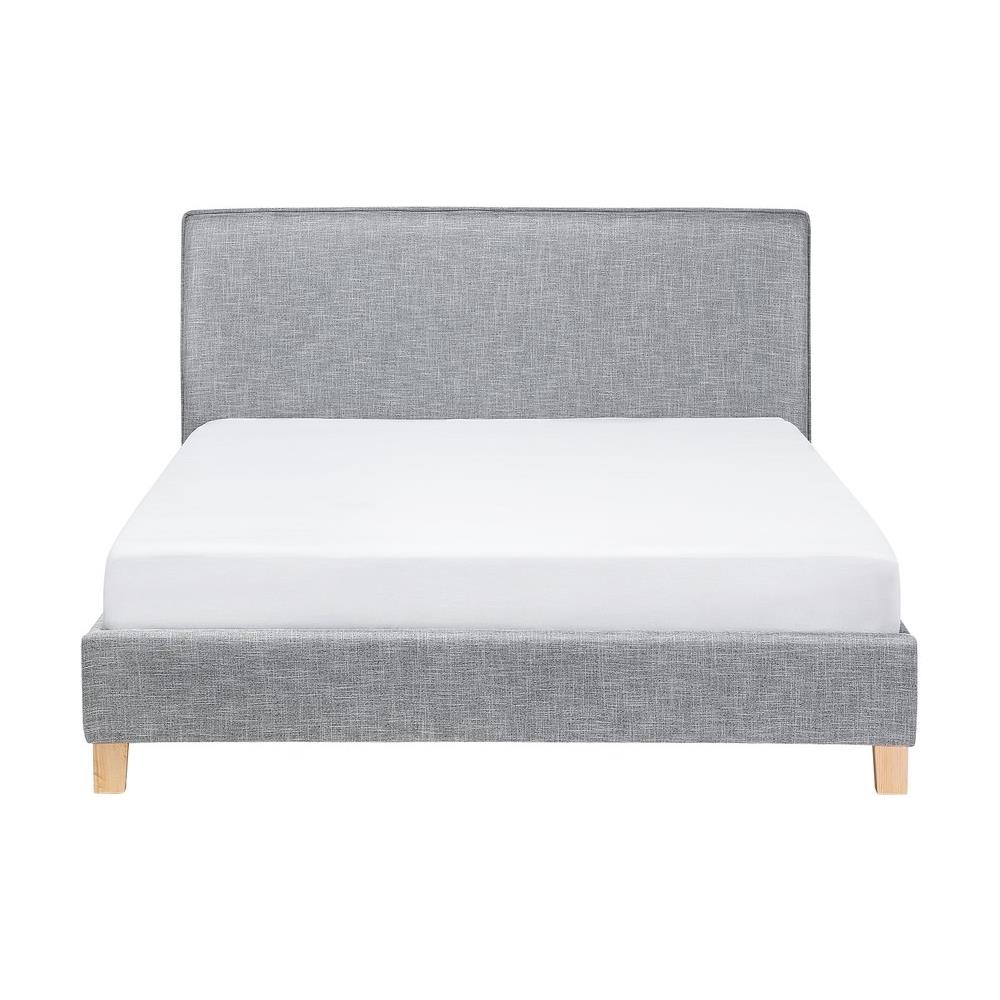 Letto Matrimoniale Moderno In Tessuto Grigio 160x200cm Sennez - Foto 2