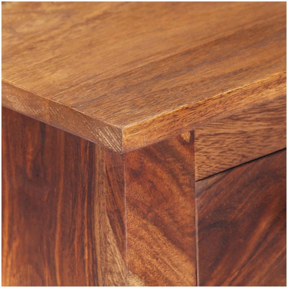 Comodino 40x30x50 cm in Legno Massello di Sheesham - Foto 2