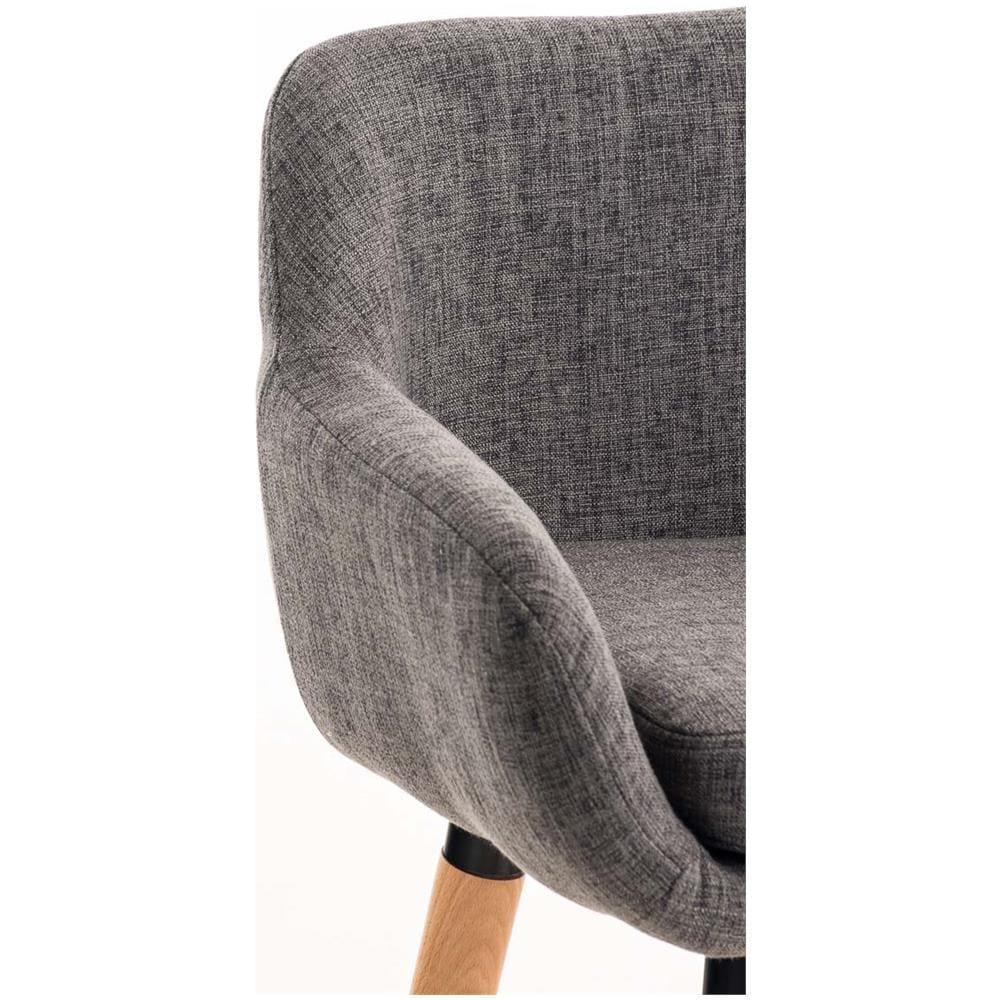 Sgabello Bar Grant Tessuto Sfoderabile I Sedia Alta Cucina Telaio in Legno di Faggio I Sgabello Bancone con Schienale E Poggiapiedi Grigio Chiaro - Foto 5