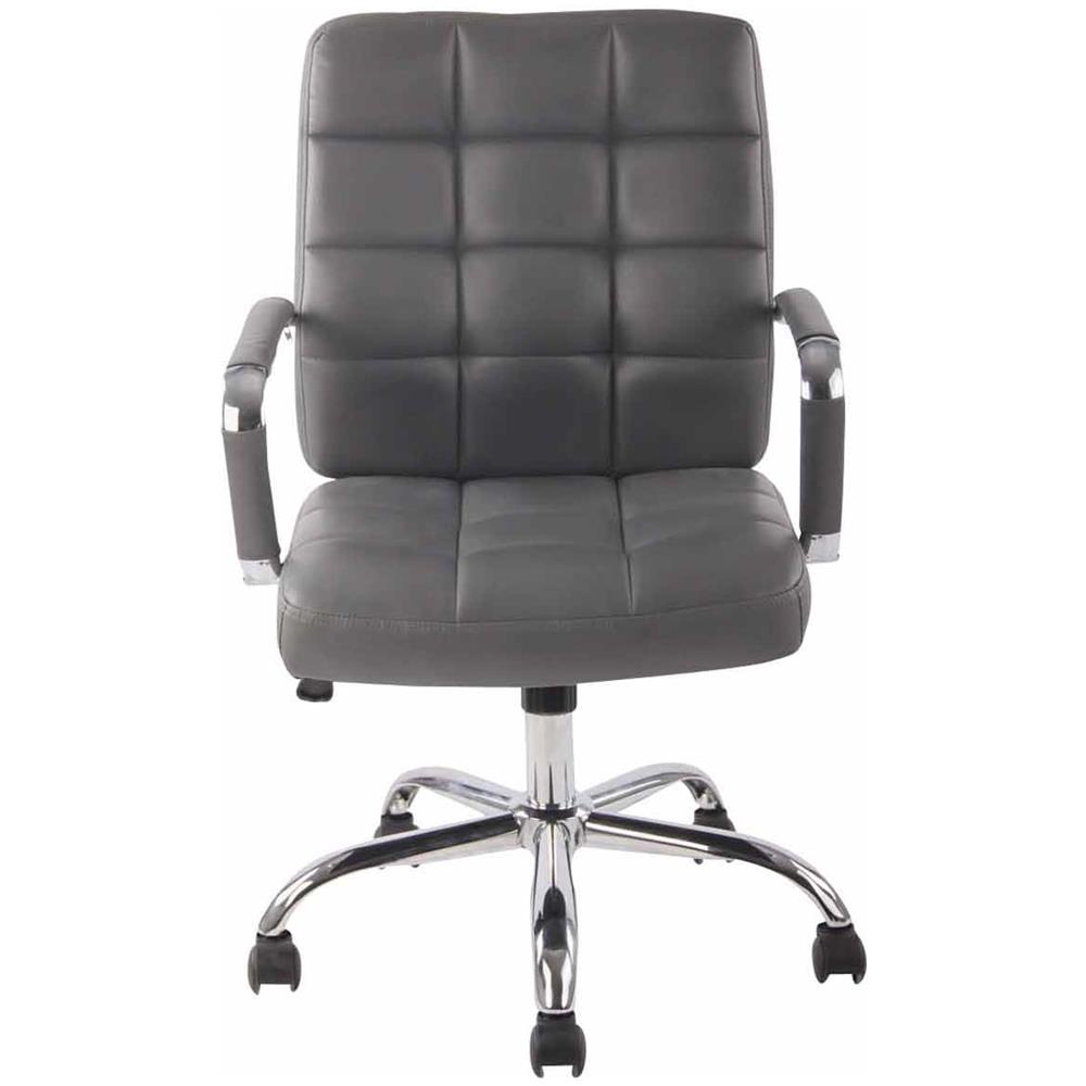 Sedia Ufficio Deli PRO in Similpelle I Sedia Girevole Imbottita E Trapunta I Sedia Scrivania Elegante I Sedia con Braccioli Telaio in Metallo Bianco - Foto 2