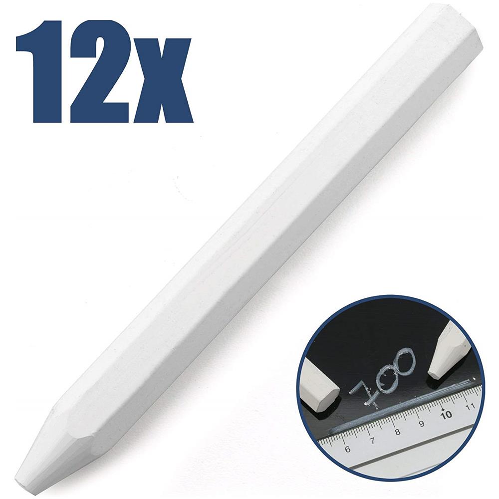 set Gesso Senza Etichetta Esagonale Diametro 12x 120mm Bianco, 12u)  - Foto 1