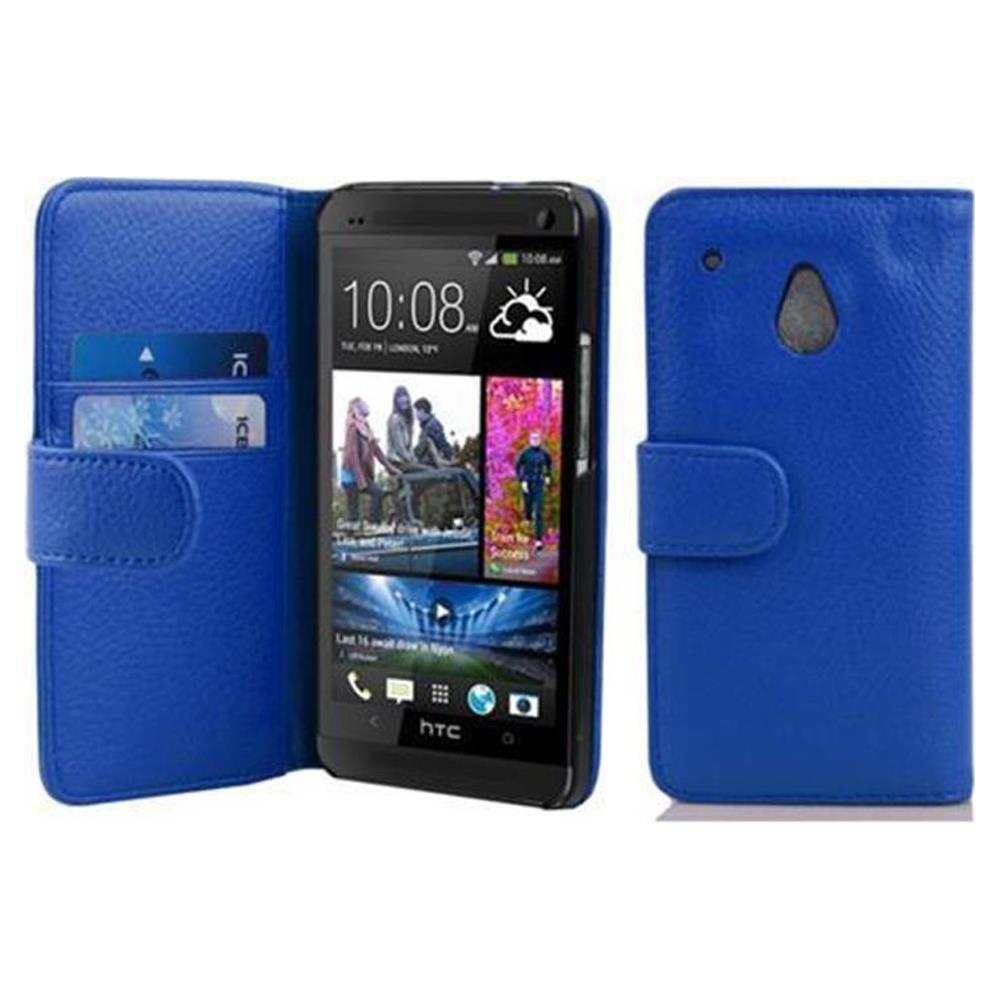Custodia Compatibile Con Htc One M4 Mini In Blu Reale - Coperchio Protettivo In Ecopelle Testurizzata E Tasca Per Carte Di Credito - Foto 1