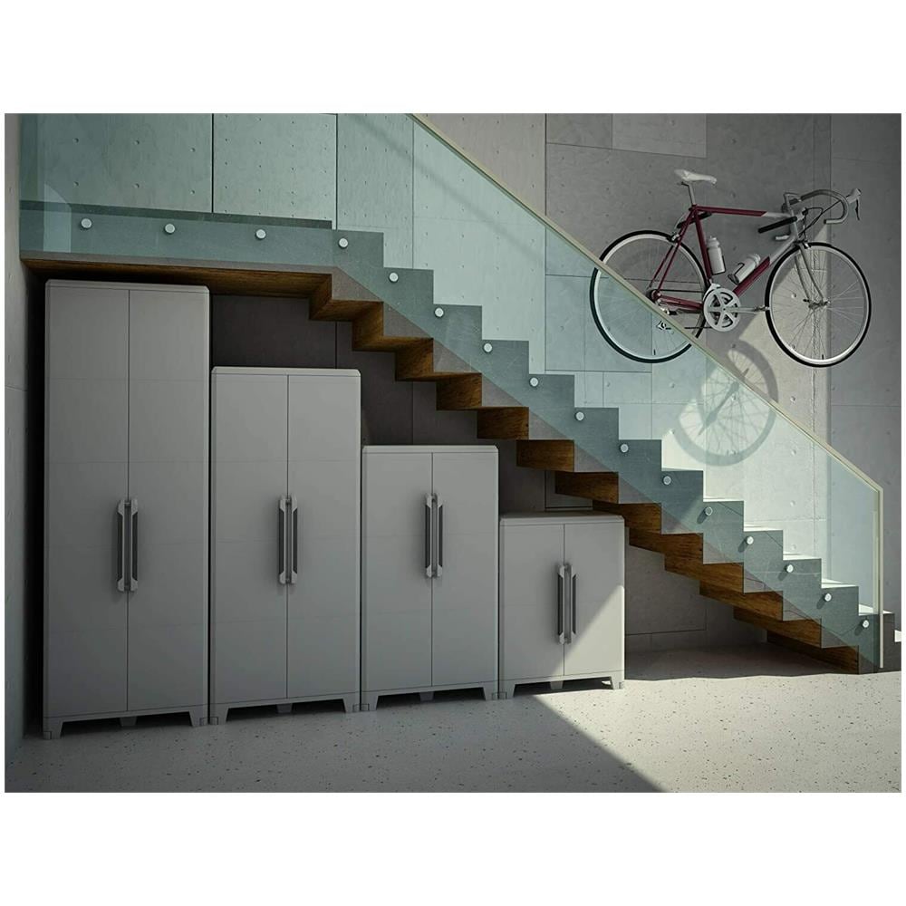 Armadio 2 Ante Transforming Modular 5 Multifunzione Colore Grigio 78 X 43,6 X 225,8 Cm. - Foto 2