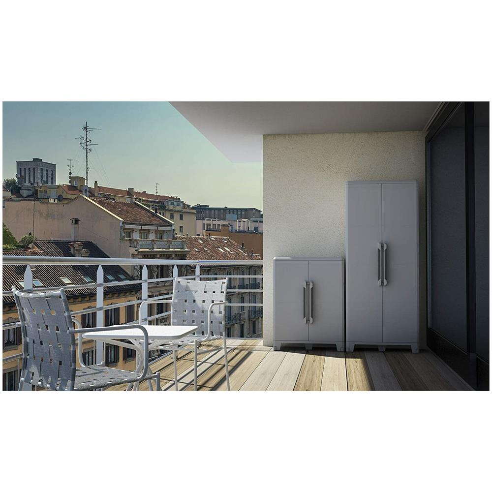 Armadio 2 Ante Transforming Modular 5 Multifunzione Colore Grigio 78 X 43,6 X 225,8 Cm. - Foto 8