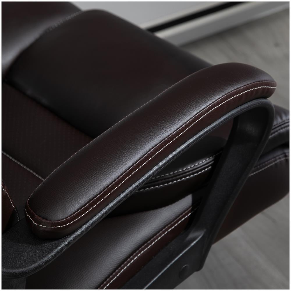 Poltrona Ufficio Massaggiante Ergonomica E Dirigenziale In Similpelle Nera - Foto 8