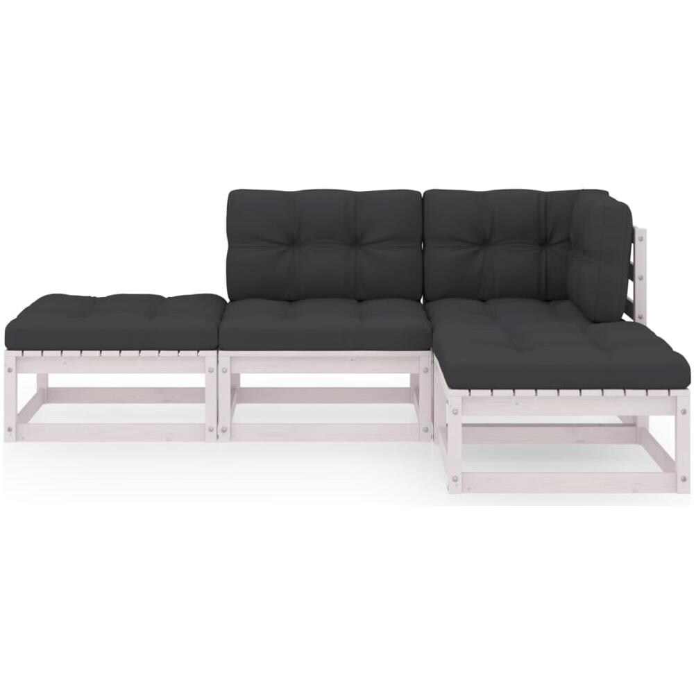 Set Divani da Giardino 4 pz con Cuscini Legno Massello Pino - Foto 3