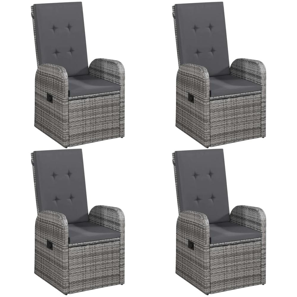 Set Mobili da Pranzo per Giardino 5 pz Grigio - Foto 2