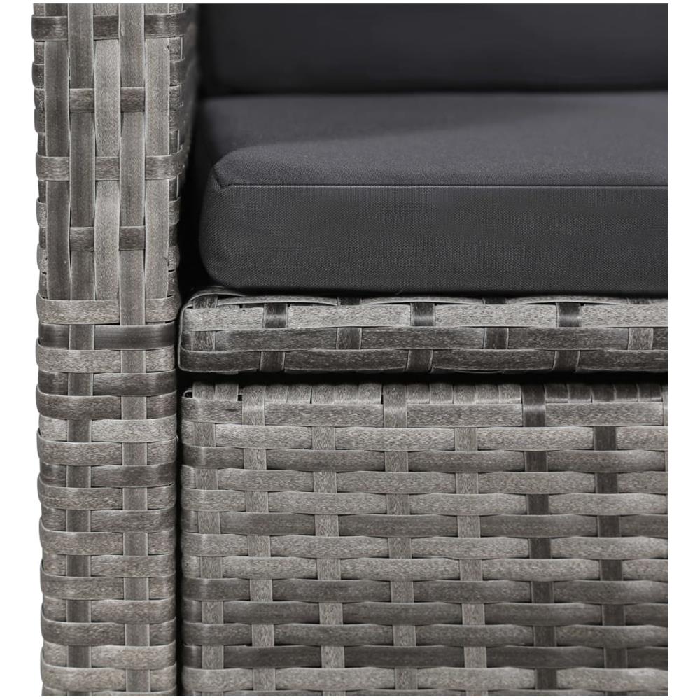 Set Mobili da Pranzo per Giardino 5 pz Grigio - Foto 3